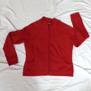 Nike Red Zip-Up Sweatshirt with Pockets size L